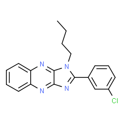 ChemSpider 2D Image | 1-Butyl-2-(3-chlorophenyl)-1H-imidazo[4,5-b]quinoxaline | C19H17ClN4