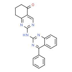 ChemSpider 2D Image | 2-[(4-Phenyl-2-quinazolinyl)amino]-7,8-dihydro-5(6H)-quinazolinone | C22H17N5O