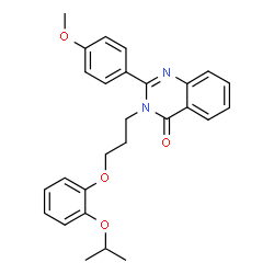 ChemSpider 2D Image | 3-[3-(2-Isopropoxyphenoxy)propyl]-2-(4-methoxyphenyl)-4(3H)-quinazolinone | C27H28N2O4