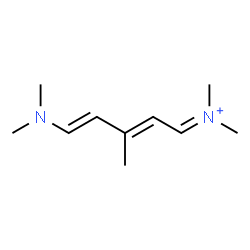 ChemSpider 2D Image | (2E,4E)-5-(Dimethylamino)-N,N,3-trimethyl-2,4-pentadien-1-iminium | C10H19N2