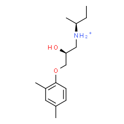 ChemSpider 2D Image | (2S)-N-[(2S)-3-(2,4-Dimethylphenoxy)-2-hydroxypropyl]-2-butanaminium | C15H26NO2