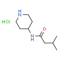 ChemSpider 2D Image | 3-methyl-N-(piperidin-4-yl)butanamide hydrochloride | C10H21ClN2O