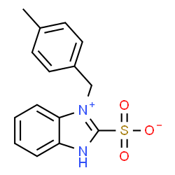 ChemSpider 2D Image | 3-(4-Methylbenzyl)-1H-benzimidazol-3-ium-2-sulfonate | C15H14N2O3S