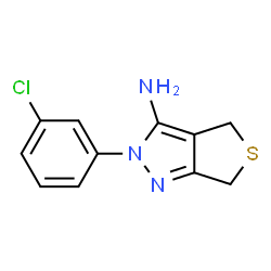 ChemSpider 2D Image | 2-(3-Chlorophenyl)-2,6-dihydro-4H-thieno[3,4-c]pyrazol-3-amine | C11H10ClN3S