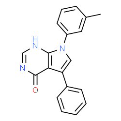 ChemSpider 2D Image | 7-(3-methylphenyl)-5-phenyl-3H-pyrrolo[2,3-d]pyrimidin-4-one | C19H15N3O