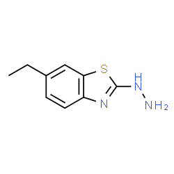 ChemSpider 2D Image | 6-Ethyl-2-hydrazinylbenzothiazole | C9H11N3S