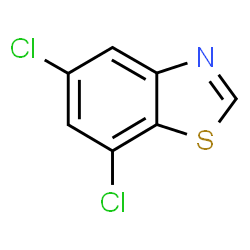 ChemSpider 2D Image | 5,7-Dichloro-1,3-benzothiazole | C7H3Cl2NS