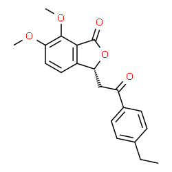 ChemSpider 2D Image | (3R)-3-[2-(4-Ethylphenyl)-2-oxoethyl]-6,7-dimethoxy-2-benzofuran-1(3H)-one | C20H20O5
