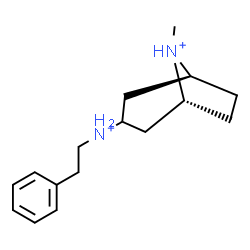 ChemSpider 2D Image | (1R,5S)-8-Methyl-3-[(2-phenylethyl)ammonio]-8-azoniabicyclo[3.2.1]octane | C16H26N2