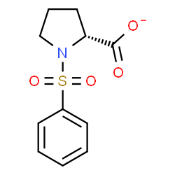 ChemSpider 2D Image | (2R)-1-(Phenylsulfonyl)-2-pyrrolidinecarboxylate | C11H12NO4S
