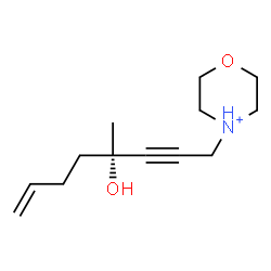 ChemSpider 2D Image | 4-[(4S)-4-Hydroxy-4-methyl-7-octen-2-yn-1-yl]morpholin-4-ium | C13H22NO2
