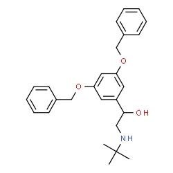 ChemSpider 2D Image | 1-[3,5-Bis(benzyloxy)phenyl]-2-[(2-methyl-2-propanyl)amino]ethanol | C26H31NO3