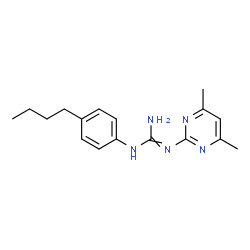 ChemSpider 2D Image | 1-(4-Butylphenyl)-2-(4,6-dimethyl-2-pyrimidinyl)guanidine | C17H23N5