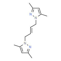ChemSpider 2D Image | 1,1'-[(2E)-2-Butene-1,4-diyl]bis(3,5-dimethyl-1H-pyrazole) | C14H20N4