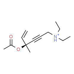 ChemSpider 2D Image | (4S)-4-Acetoxy-N,N-diethyl-4-methyl-5-hexen-2-yn-1-aminium | C13H22NO2