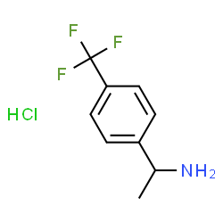 ChemSpider 2D Image | 1-[4-(Trifluoromethyl)phenyl]ethanamine hydrochloride (1:1) | C9H11ClF3N