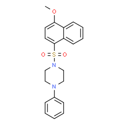 ChemSpider 2D Image | 1-[(4-Methoxy-1-naphthyl)sulfonyl]-4-phenylpiperazine | C21H22N2O3S