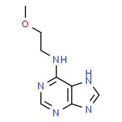 ChemSpider 2D Image | N-(2-Methoxyethyl)-7H-purin-6-amine | C8H11N5O
