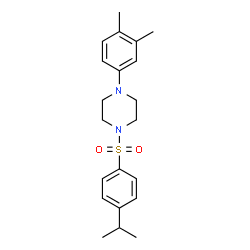 ChemSpider 2D Image | 1-(3,4-Dimethylphenyl)-4-[(4-isopropylphenyl)sulfonyl]piperazine | C21H28N2O2S