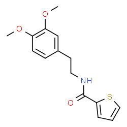 ChemSpider 2D Image | N2-(3,4-dimethoxyphenethyl)thiophene-2-carboxamide | C15H17NO3S