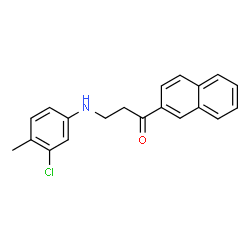 ChemSpider 2D Image | 3-(3-chloro-4-methylanilino)-1-(2-naphthyl)-1-propanone | C20H18ClNO