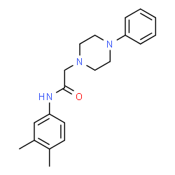 ChemSpider 2D Image | N-(3,4-Dimethylphenyl)-2-(4-phenyl-1-piperazinyl)acetamide | C20H25N3O