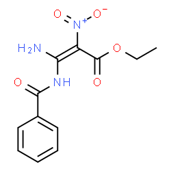 ChemSpider 2D Image | Ethyl (2E)-3-amino-3-(benzoylamino)-2-nitroacrylate | C12H13N3O5