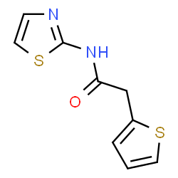 ChemSpider 2D Image | N-(1,3-Thiazol-2-yl)-2-(2-thienyl)acetamide | C9H8N2OS2