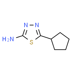 ChemSpider 2D Image | 5-Cyclopentyl-1,3,4-thiadiazol-2-amine | C7H11N3S