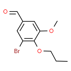 ChemSpider 2D Image | 3-Bromo-5-methoxy-4-propoxybenzaldehyde | C11H13BrO3