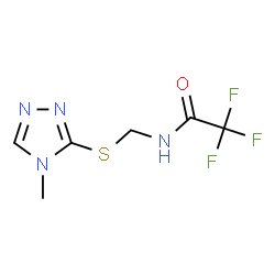 ChemSpider 2D Image | 2,2,2-Trifluoro-N-{[(4-methyl-4H-1,2,4-triazol-3-yl)sulfanyl]methyl}acetamide | C6H7F3N4OS