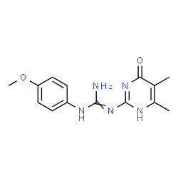ChemSpider 2D Image | N''-(4,5-dimethyl-6-oxo-3H-pyrimidin-2-yl)-N-(4-methoxyphenyl)guanidine | C14H17N5O2