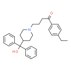 ChemSpider 2D Image | 1-(4-Ethylphenyl)-4-{4-[hydroxy(diphenyl)methyl]-1-piperidinyl}-1-butanone | C30H35NO2