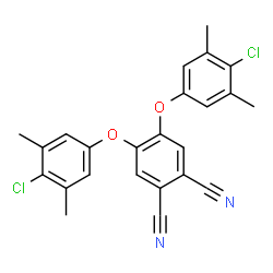 ChemSpider 2D Image | 4,5-Bis(4-chloro-3,5-dimethylphenoxy)phthalonitrile | C24H18Cl2N2O2