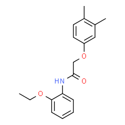 ChemSpider 2D Image | 2-(3,4-Dimethylphenoxy)-N-(2-ethoxyphenyl)acetamide | C18H21NO3