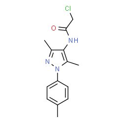 ChemSpider 2D Image | 2-Chloro-N-[3,5-dimethyl-1-(4-methylphenyl)-1H-pyrazol-4-yl]acetamide | C14H16ClN3O