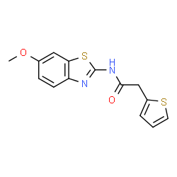 ChemSpider 2D Image | N-(6-Methoxy-1,3-benzothiazol-2-yl)-2-(2-thienyl)acetamide | C14H12N2O2S2