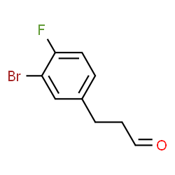 ChemSpider 2D Image | 3-(3-Bromo-4-fluorophenyl)propanal | C9H8BrFO