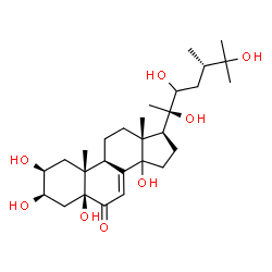 ChemSpider 2D Image | (2beta,3beta,5beta,14xi)-2,3,5,14,20,22,25-Heptahydroxyergost-7-en-6-one | C28H46O8