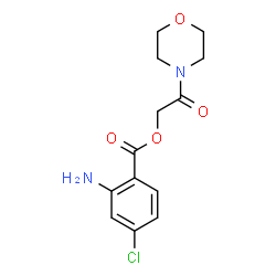 ChemSpider 2D Image | 2-(4-Morpholinyl)-2-oxoethyl 2-amino-4-chlorobenzoate | C13H15ClN2O4