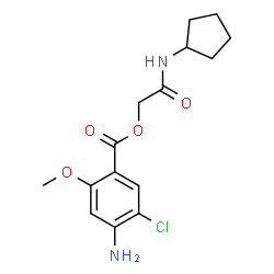 ChemSpider 2D Image | 2-(Cyclopentylamino)-2-oxoethyl 4-amino-5-chloro-2-methoxybenzoate | C15H19ClN2O4