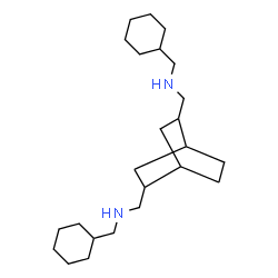 ChemSpider 2D Image | Bicyclo[2.2.2]octane-2,5-diylbis[N-(cyclohexylmethyl)methanamine] | C24H44N2