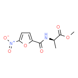ChemSpider 2D Image | Methyl N-(5-nitro-2-furoyl)-D-alaninate | C9H10N2O6