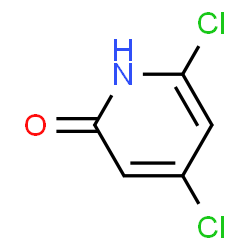 ChemSpider 2D Image | 4,6-Dichloropyridin-2-ol | C5H3Cl2NO