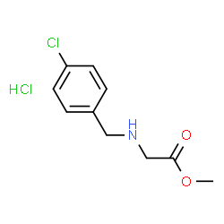 ChemSpider 2D Image | Methyl N-(4-chlorobenzyl)glycinate hydrochloride (1:1) | C10H13Cl2NO2