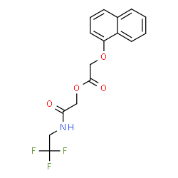 ChemSpider 2D Image | 2-Oxo-2-[(2,2,2-trifluoroethyl)amino]ethyl (1-naphthyloxy)acetate | C16H14F3NO4