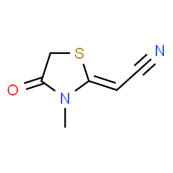 ChemSpider 2D Image | (2Z)-(3-Methyl-4-oxo-1,3-thiazolidin-2-ylidene)acetonitrile | C6H6N2OS