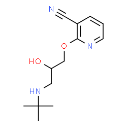 ChemSpider 2D Image | 2-(3-(t-Butylamino)-2-hydroxypropoxy)-3-cyanopyridine | C13H19N3O2