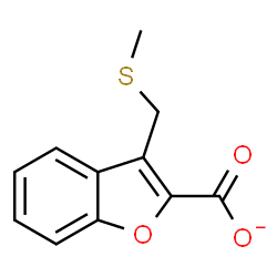 ChemSpider 2D Image | 3-[(Methylsulfanyl)methyl]-1-benzofuran-2-carboxylate | C11H9O3S