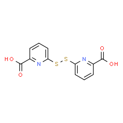 ChemSpider 2D Image | 6,6'-Disulfanediyldi(2-pyridinecarboxylic acid) | C12H8N2O4S2
